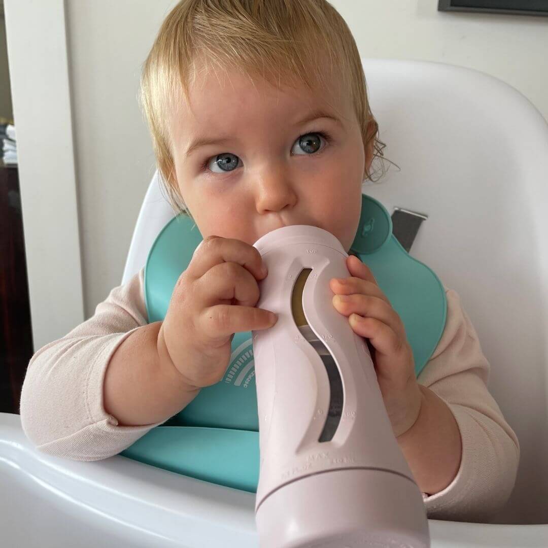 Subo food bottle helping introduce solids