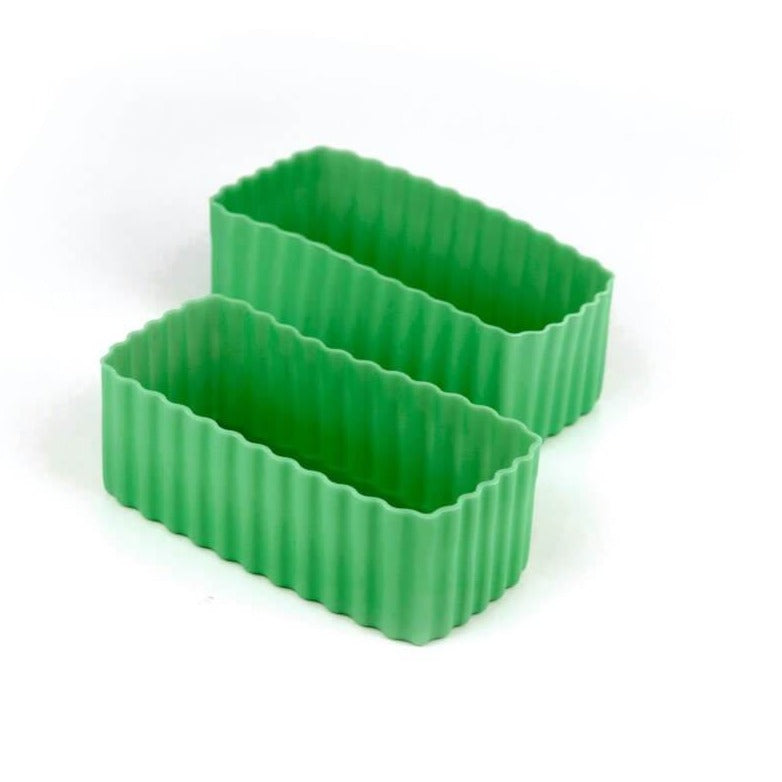 Bento Cups Rectangle 2 Pack Medium Green TRex