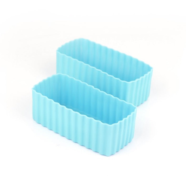 Light Blue Silicone Rectangle Bento Cup