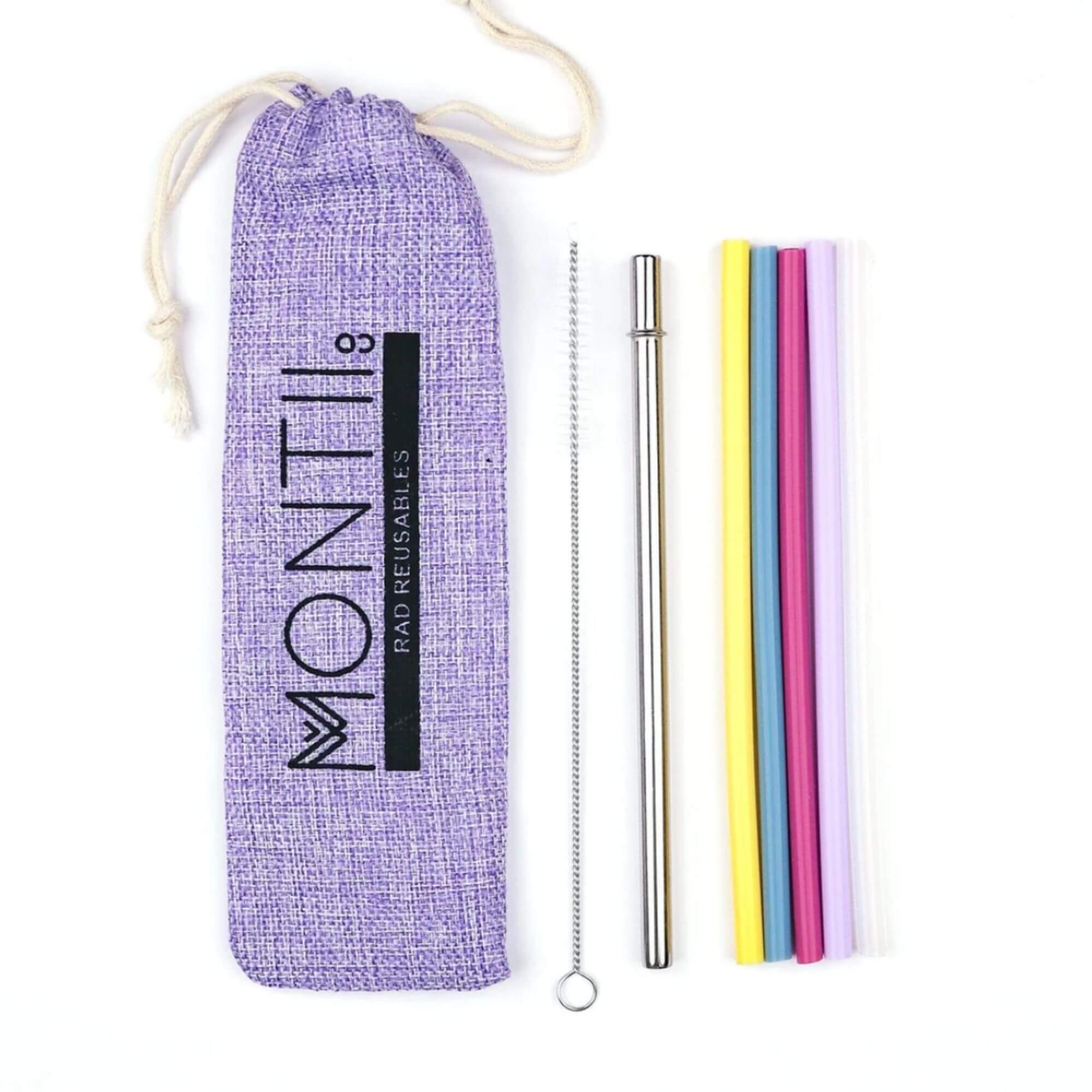 Montii Mini Silicone Straws Set