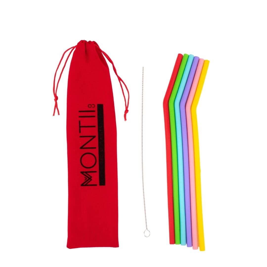 MontiiCo Silicone Straw Fruity Pop Set