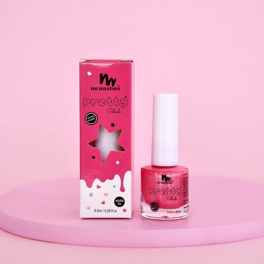 No Nasties Kids Nail Polish Bright Pink