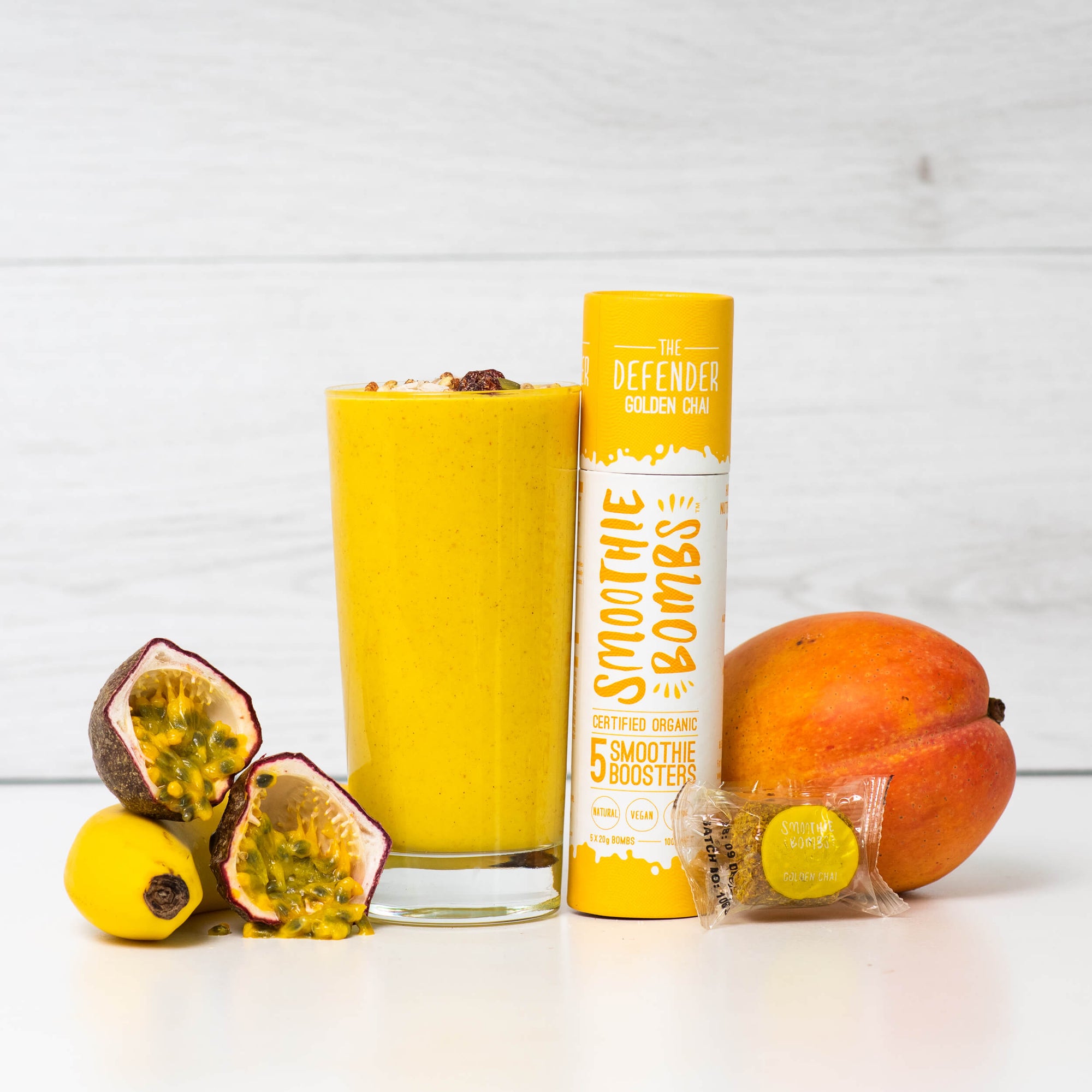 Smoothie Bomb Golden Chai With Fresh Ingredients